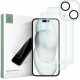 Apsauginiai grūdinti stiklai + kameros apsauga Apple iPhone 15 Plus telefonui "Tech-Protect Supreme Set"