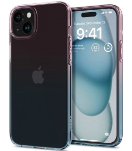 Rožinis / mėlynas dėklas Apple iPhone 15 telefonui "Spigen Liquid Crystal Gradation Pink"