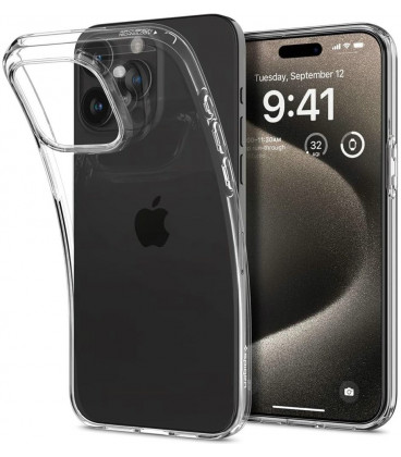 Skaidrus dėklas Apple iPhone 15 Pro Max telefonui "Spigen Liquid Crystal"
