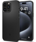 Juodas dėklas Apple iPhone 15 Pro telefonui "Spigen Thin Fit"