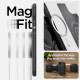 Matinis juodas dėklas Apple iPhone 15 telefonui "Spigen MAG Armor Magsafe"