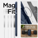 Matinis juodas dėklas Apple iPhone 15 Plus telefonui "Spigen MAG Armor Magsafe"