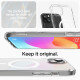 Skaidrus (Baltas) dėklas Apple iPhone 15 Plus telefonui "Spigen Ultra Hybrid MAG Magsafe"