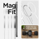 Skaidrus (Baltas) dėklas Apple iPhone 15 Plus telefonui "Spigen Ultra Hybrid MAG Magsafe"