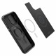 Juodas dėklas Apple iPhone 15 Pro Max telefonui "Spigen Optik Armor MAG Magsafe"