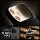 Juodas dėklas Apple iPhone 15 Pro Max telefonui "Spigen Optik Armor MAG Magsafe"