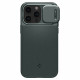 Žalias dėklas Apple iPhone 15 Pro Max telefonui "Spigen Optik Armor MAG Magsafe"