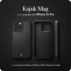 Juodas dėklas Apple iPhone 15 Pro telefonui "Spigen Cyrill Kajuk MAG Magsafe"
