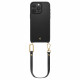 Juodas dėklas su dirželiu Apple iPhone 15 Pro telefonui "Spigen Cyrill Classic Charm MAG Magsafe"