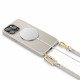Pilkas dėklas su dirželiu Apple iPhone 15 Pro telefonui "Spigen Cyrill Classic Charm MAG Magsafe"