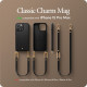Juodas dėklas su dirželiu Apple iPhone 15 Pro Max telefonui "Spigen Cyrill Classic Charm MAG Magsafe"