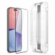 Juodas apsauginis grūdintas stiklas Apple iPhone 15 Plus telefonui "Spigen Glas.TR EZ Fit FC"
