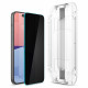Juodas apsauginis grūdintas stiklas Apple iPhone 15 Pro telefonui "Spigen Glas.TR EZ Fit Privacy"