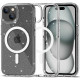 Skaidrus dėklas su blizgučiais Apple iPhone 15 telefonui "Tech-Protect Flexair Hybrid Magsafe Glitter"