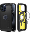 Juodas dėklas Apple iPhone 15 Pro Max telefonui "Spigen Tough Armor MAG Magsafe"