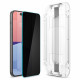 Juodas (Privacy) apsauginis grūdintas stiklas Apple iPhone 15 / 16 telefonui "Spigen Glas.TR EZ Fit 2-Pack"