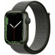 Tamsiai žalia apyrankė Apple Watch 4 / 5 / 6 / 7 / 8 / 9 / SE / Ultra 1 / 2 (42 / 44 / 45 / 49 mm) laikrodžiui "Tech-Protect Nyl