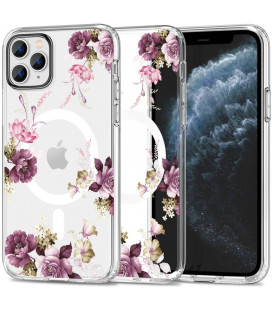 Dėklas su gėlėmis Apple iPhone 11 Pro telefonui "Tech-Protect MAGMood Magsafe Spring Floral" 