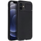 Juodas dėklas Apple iPhone 12 / 12 Pro telefonui "Carbon Premium"