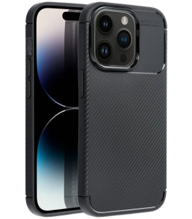Juodas dėklas Apple iPhone 14 Pro telefonui "Carbon Premium"