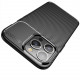 Juodas dėklas Apple iPhone 14 Pro telefonui "Carbon Premium"