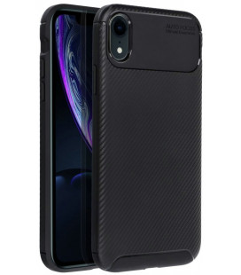 Juodas dėklas Apple iPhone XR telefonui "Carbon Premium"