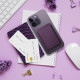 Violetinis Magsafe kortelių dėklas telefonams "Leather Mag Wallet"