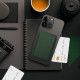 Žalias Magsafe kortelių dėklas telefonams "Leather Mag Wallet"