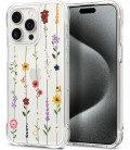 Skaidrus dėklas su gėlėmis Apple iPhone 15 Pro telefonui "Spigen Cyrill Cecile Flower Garden"