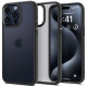 Matinis juodas dėklas Apple iPhone 15 Pro Max telefonui "Spigen Ultra Hybrid" PRO MAX FROST BLACK