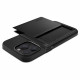 Juodas dėklas Apple iPhone 15 Pro telefonui "Spigen Slim Armor CS"