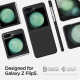 Juodas dėklas Samsung Galaxy Z Flip 5 telefonui "Spigen Airskin Pro"