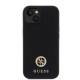 Juodas dėklas Apple iPhone 15 telefonui "Guess PU 4G Strass Metal Logo Case"