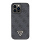 Juodas dėklas Apple iPhone 15 Pro Max telefonui "Guess PU 4G Strass Triangle Metal Logo Case"