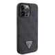 Juodas dėklas Apple iPhone 15 Pro Max telefonui "Guess PU 4G Strass Triangle Metal Logo Case"