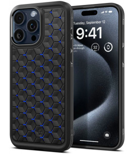 Juodas / mėlynas dėklas Apple iPhone 15 Pro Max telefonui "Spigen Cryo Armor"