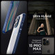 Mėlynas / skaidrus dėklas Apple iPhone 15 Pro Max telefonui "Spigen Ultra Hybrid"