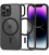 Juodas / skaidrus dėklas Apple iPhone 12 Pro Max telefonui "Tech-Protect Magmat Magsafe"