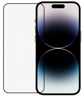 Juodas apsauginis grūdintas stiklas Apple iPhone 14 Pro Max telefonui "Full Glue 6D"
