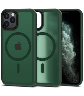 Matinis žalias dėklas Apple iPhone 11 Pro telefonui "Tech-Protect Magmat Magsafe"
