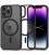 Juodas / skaidrus dėklas Apple iPhone 13 Pro Max telefonui "Tech-Protect Magmat Magsafe"