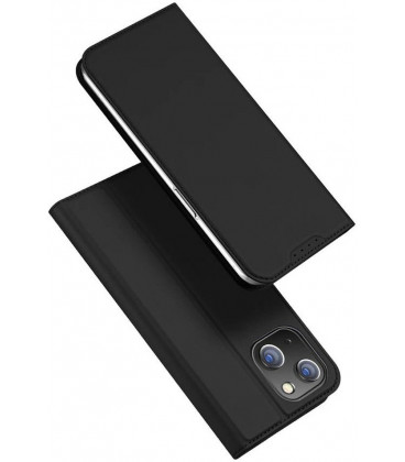 Juodas atverčiamas dėklas Apple iPhone 15 telefonui "Dux Ducis Skin Pro"
