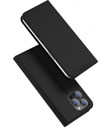 Juodas atverčiamas dėklas Apple iPhone 15 Pro telefonui "Dux Ducis Skin Pro"