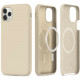 Smėlio spalvos dėklas Apple iPhone 11 Pro telefonui "Tech-Protect Silicone Magsafe"