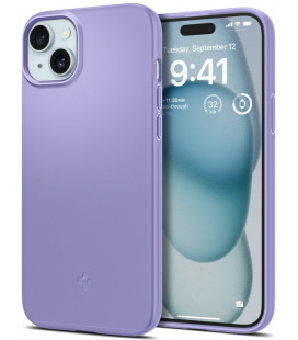 Purpurinis dėklas Apple iPhone 15 telefonui "Spigen Thin Fit"