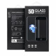 Matinis juodas apsauginis grūdintas stiklas Apple iPhone 12 / 12 Pro telefonui "5D Full Glue"