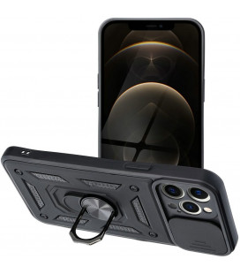 Juodas dėklas Apple iPhone 12 Pro Max telefonui "Slide Camera Armor"