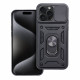 Juodas dėklas Apple iPhone 15 Pro Max telefonui "Slide Camera Armor"