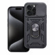 Juodas dėklas Apple iPhone 15 Pro telefonui "Slide Camera Armor"