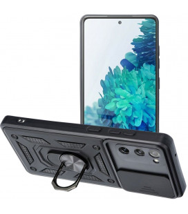 Juodas dėklas Samsung Galaxy S20 FE telefonui "Slide Camera Armor"